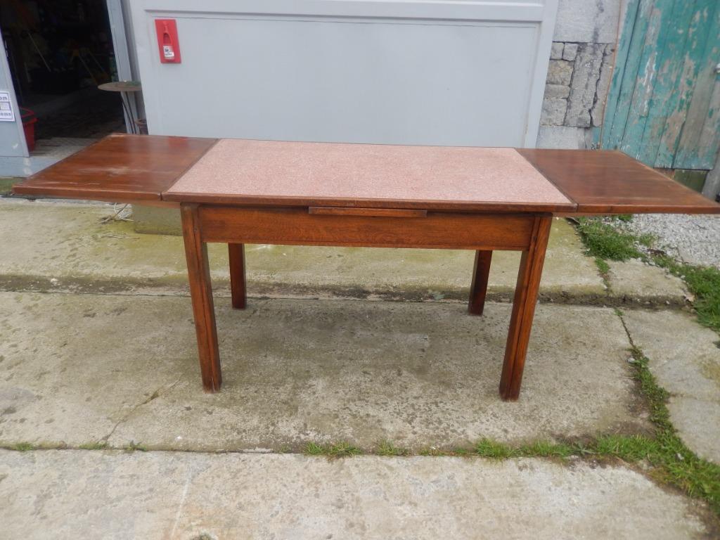 table à rallonge Vintage, Vintage, 100 à 150 cm, Enlèvement, Utilisé