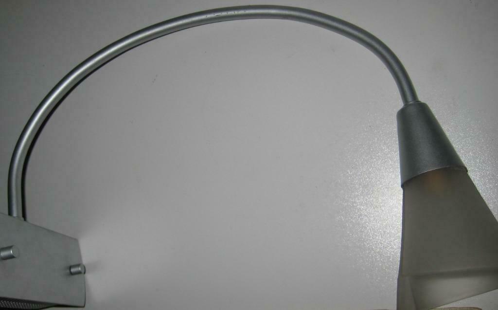 2 x nieuwe wandlamp boog 35cm mat metaal+tulp glas draaibaar, Huis en Inrichting, Ophalen of Verzenden, Nieuw, Glas, Modern
