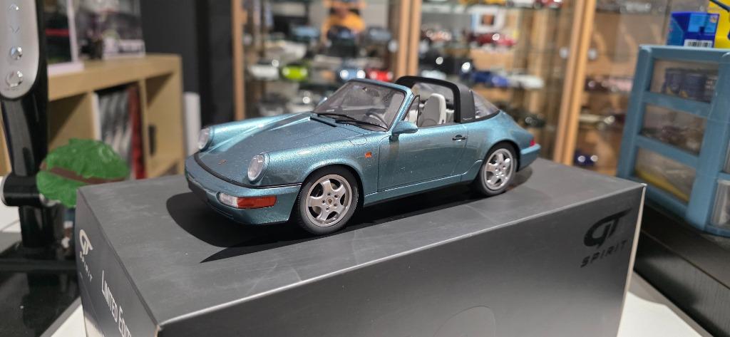 Porsche 911 (964) Carrera 4 Targa 1/18 Gt-Spirit, Hobby en Vrije tijd, Ophalen of Verzenden, Zo goed als nieuw, Auto, Overige merken