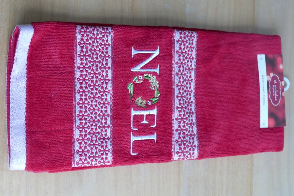 Kerst Noel badhanddoekje kerstster ster tafelset, Divers, Enlèvement ou Envoi