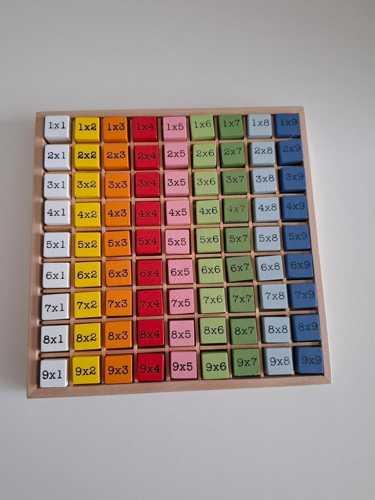 Leuk houten rekenspel, ideaal om tafels te leren, Ophalen of Verzenden, Zo goed als nieuw, Rekenen