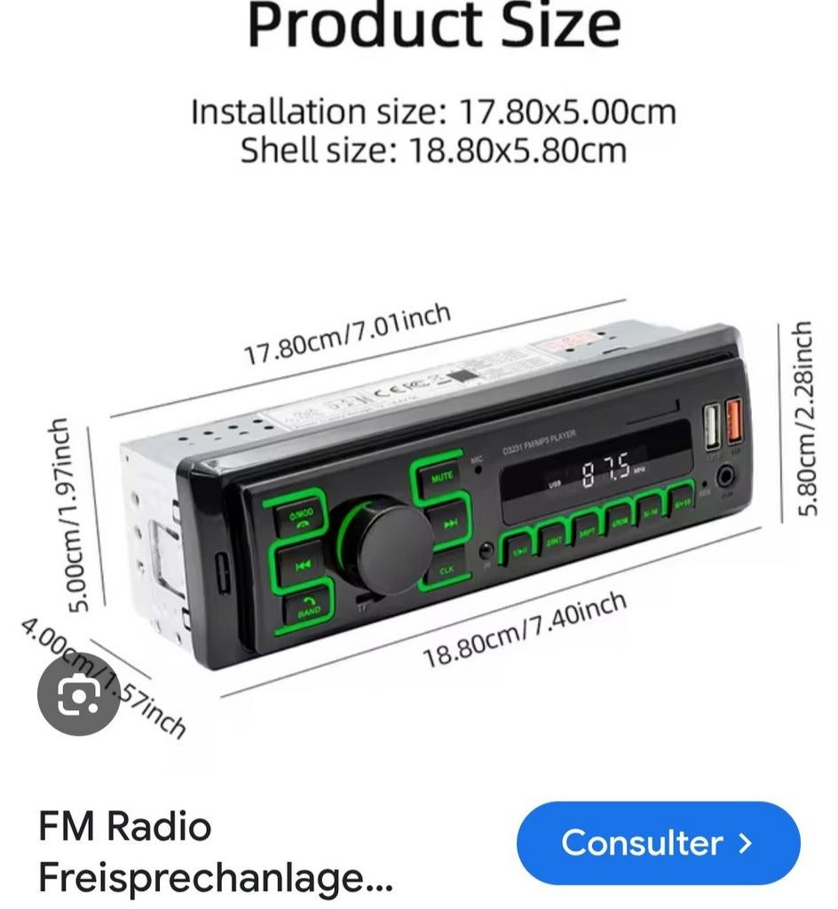 Auto radio voiture sans accessoires, Autos : Divers, Autoradios, Enlèvement ou Envoi, Neuf