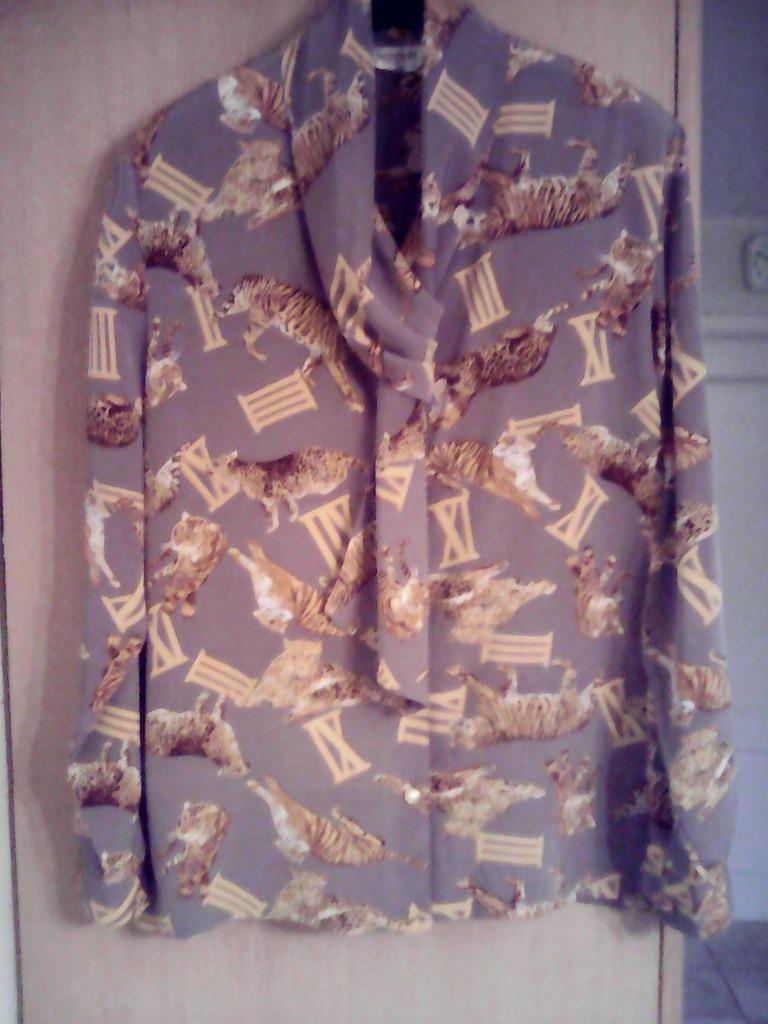 Bloes blouse met tijgerprint, Kleding | Dames, Blouses en Tunieken, Maat 42/44 (L), Ophalen