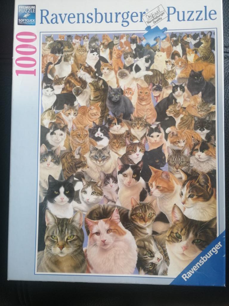puzzel katjes 1000 st, Hobby en Vrije tijd, Ophalen of Verzenden, Zo goed als nieuw
