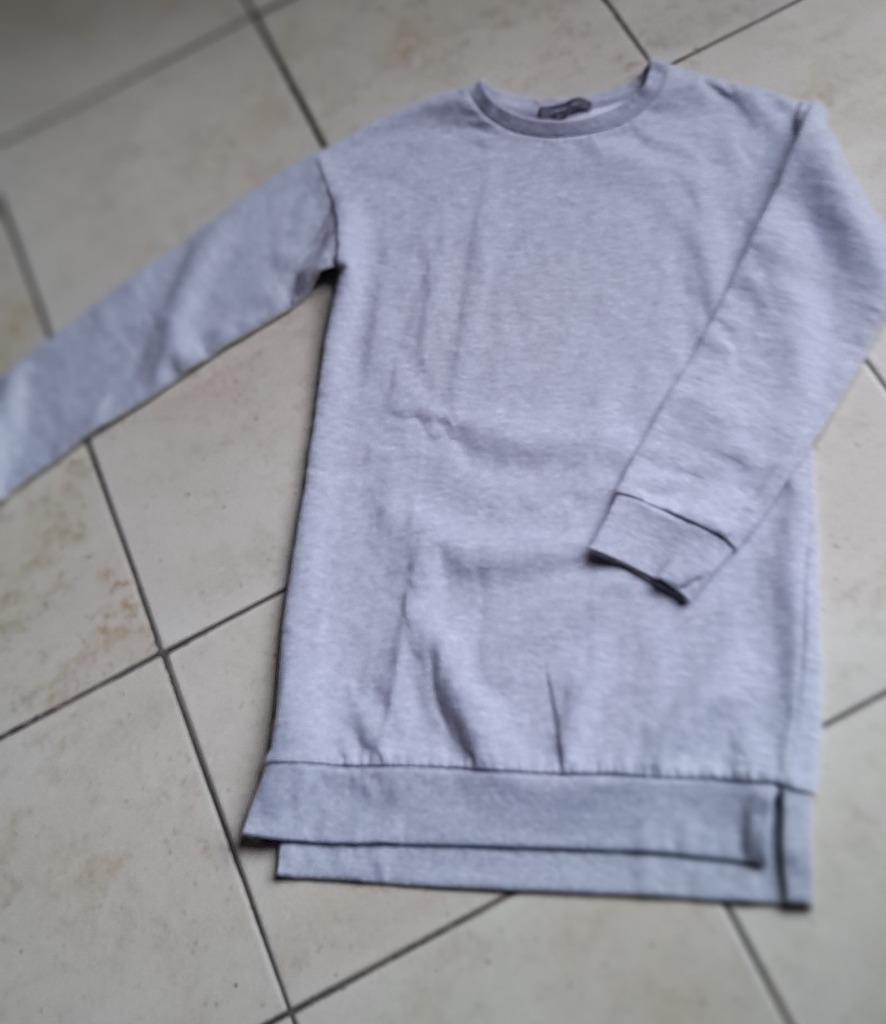 grijze lang ebloes of kleedje mt 34, Enlèvement ou Envoi, Comme neuf, Taille 34 (XS) ou plus petite, Gris