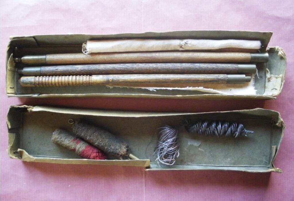 Kit d'entretien de fusil baguettes, écouvillons années 20/30, Envoi, Autres, Autres types