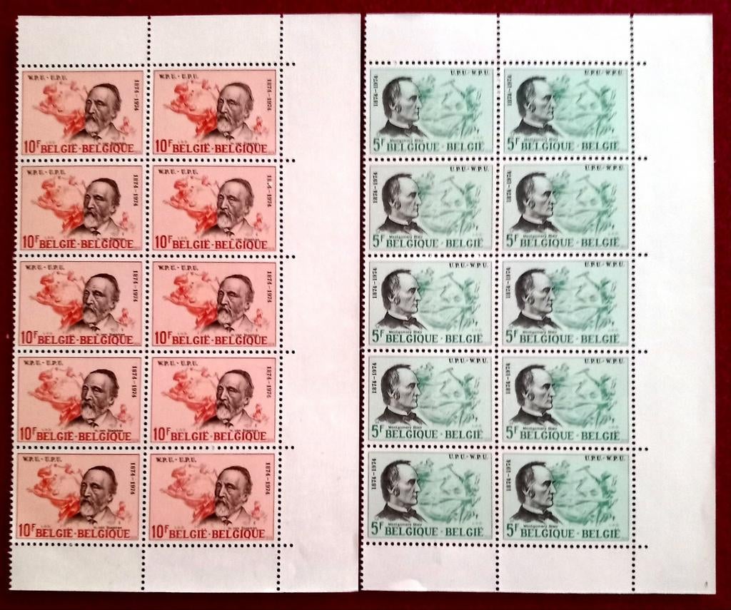 1974 Centenaire U.P.U. 10 MNH **, Neuf, Enlèvement ou Envoi, Non oblitéré, Gomme originale