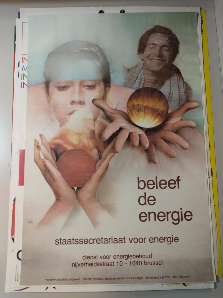 Beleef de energie Pol Mara affiche, Ophalen of Verzenden, Zo goed als nieuw
