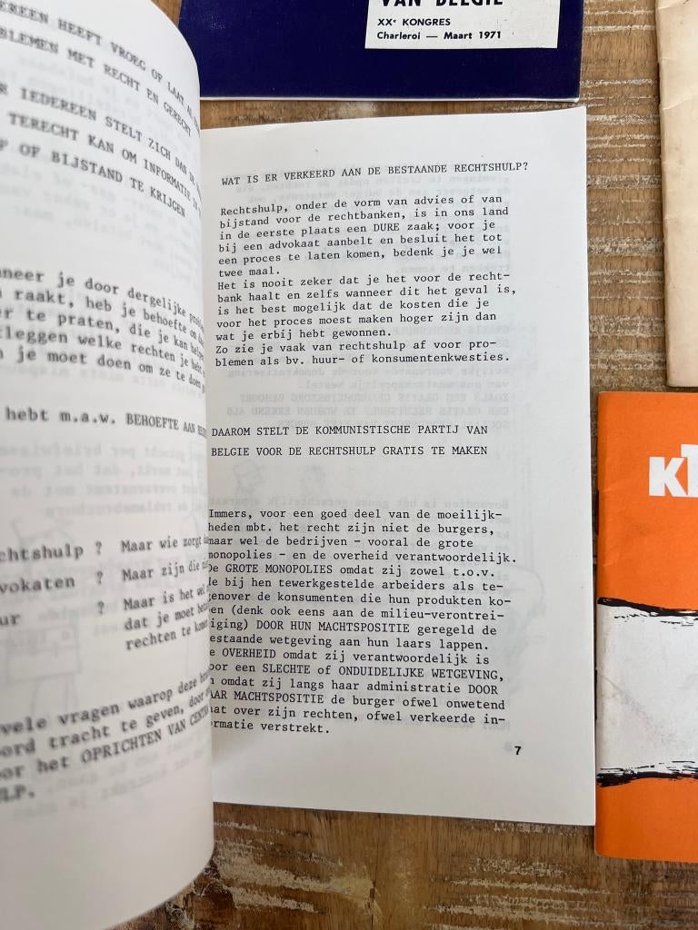 Historische documenten Kommunistische Partij Belgie, Ophalen of Verzenden, Gelezen, Politiek en Staatkunde