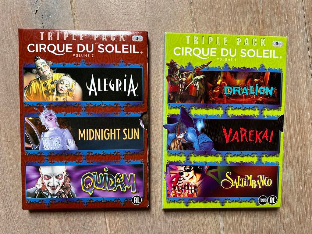 Volume 1 en 2 van Cirque Du Soleil, Alle leeftijden, Ophalen of Verzenden, Zo goed als nieuw, Stand-up of Theatershow