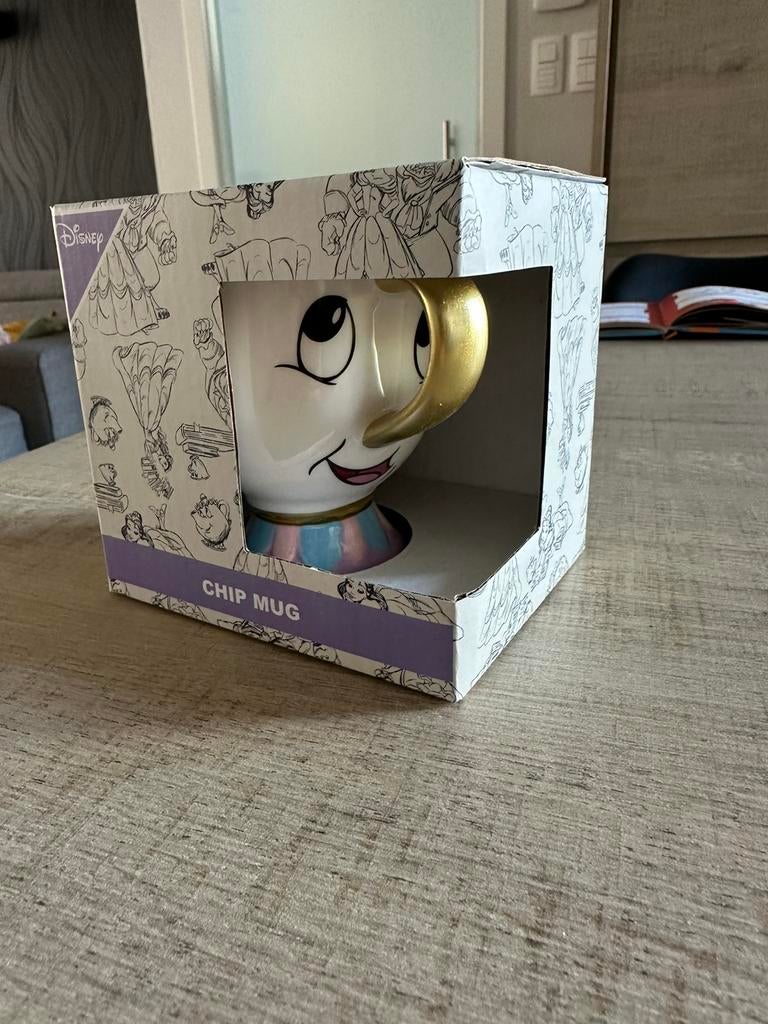 Chip kopje Belle en het Beest, Verzamelen, Disney, Ophalen of Verzenden, Nieuw, Servies