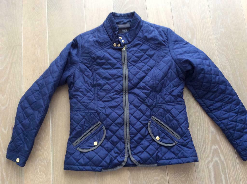 Donkerblauwe jas tussenseizoen maat large, Kleding | Dames, Verzenden, Zo goed als nieuw, Maat 42/44 (L), Blauw