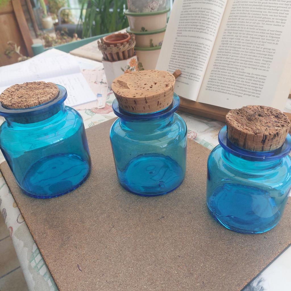 Glazen voorraadpotten, Ophalen, Zo goed als nieuw, Glas
