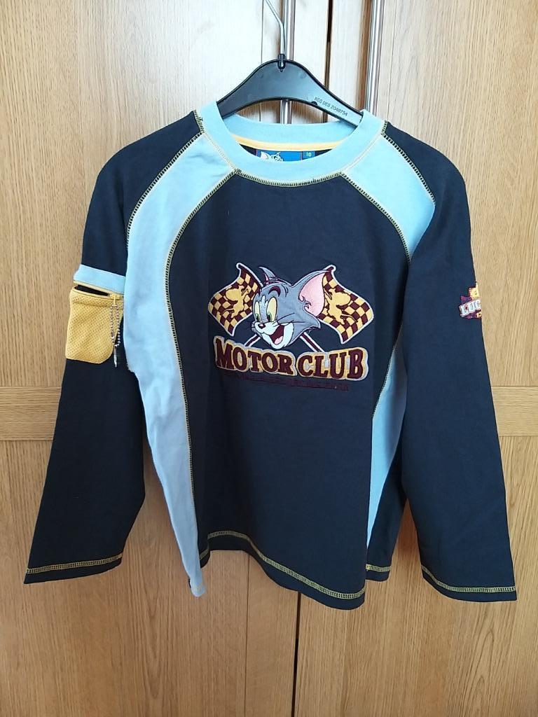 Pull Tom et Jerry Dessin animé Ecussons bleu marine jaune 10, Garçon ou Fille, Enlèvement ou Envoi, Pull ou Veste, Tom and Jerry