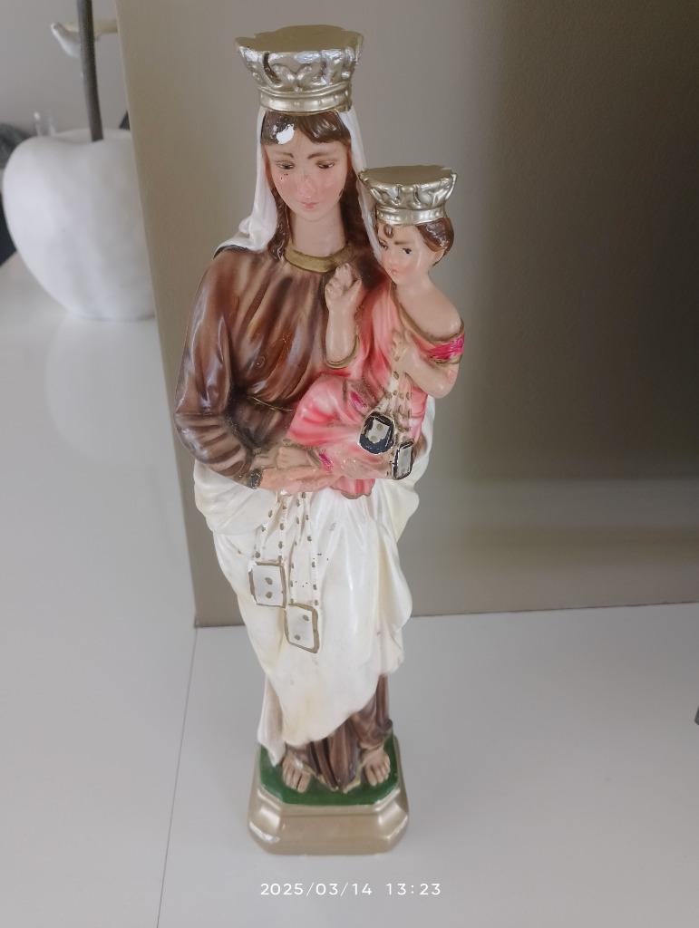 Statue de Marie, en plâtre, ancienne de 40 cm de haut, un mo, Antiquités & Art, Enlèvement ou Envoi