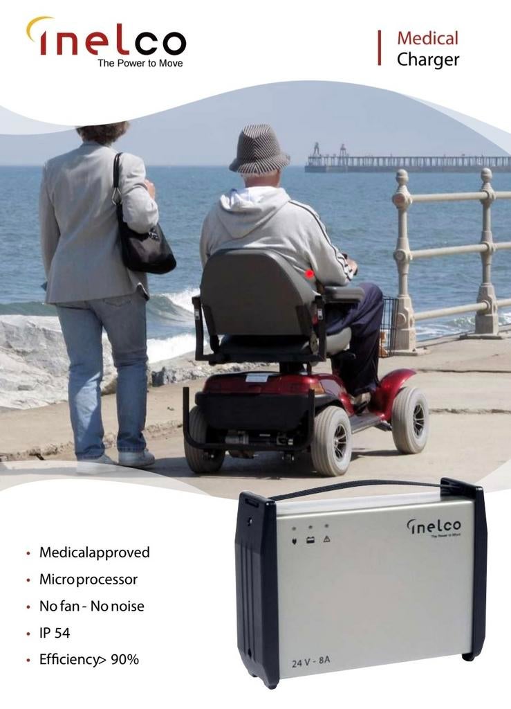 Fauteuil roulant électrique 230VAC 24VDC 8A chargeur de batt, Divers, Chaises roulantes, Enlèvement ou Envoi, Utilisé, Fauteuil roulant électrique