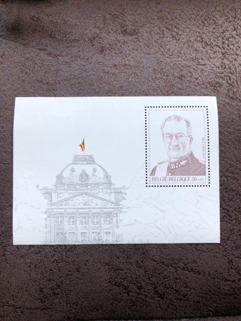 Postzegel -Blaadje- Koning Albert, Postzegels en Munten, Ophalen of Verzenden, Postfris, Postfris