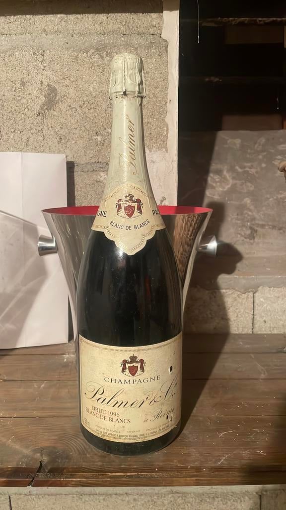 Champagne magnum palmer blanc de blanc 1996, Enlèvement ou Envoi, Comme neuf, Champagne