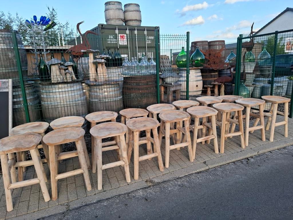 Enig model barkruk & lekker zittend in echte TEAK! TOPPER, Ophalen