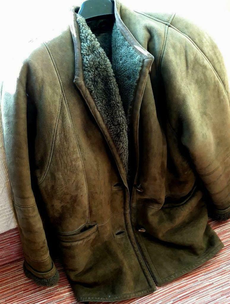 Veste d'hiver pour femme Verte Shearling Mouton Retourné., Taille 38/40 (M), Orjotti - Shearling, Comme neuf, Vert