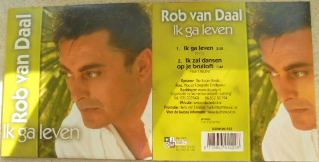 ROB VAN DAAL Ik ga leven  NIEUWE CD-Single 8713953415228, Envoi, Neuf, dans son emballage, En néerlandais