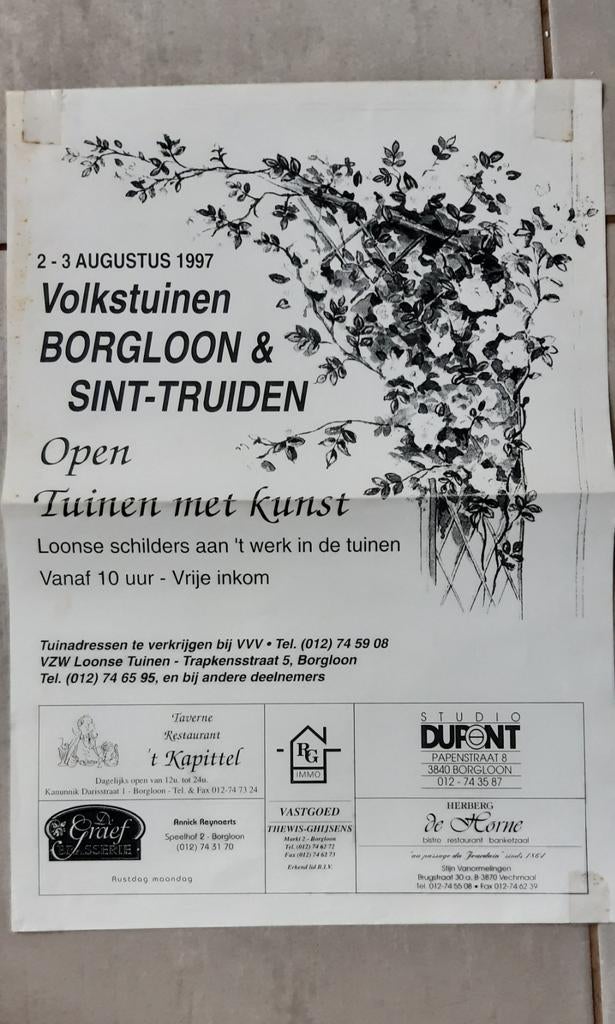 Affiche ancienne 1997 Borgloon & Sint-Truiden allotments, Collections, Posters & Affiches, Enlèvement ou Envoi