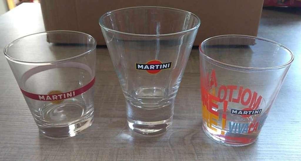 martini glazen  Set van 3 stuks, Ophalen of Verzenden