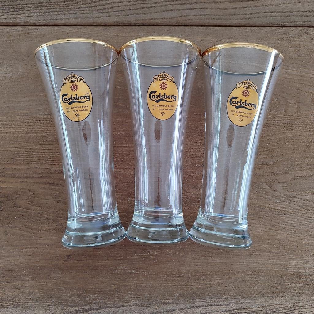 Carlsberg bierglazen, Ophalen of Verzenden, Zo goed als nieuw