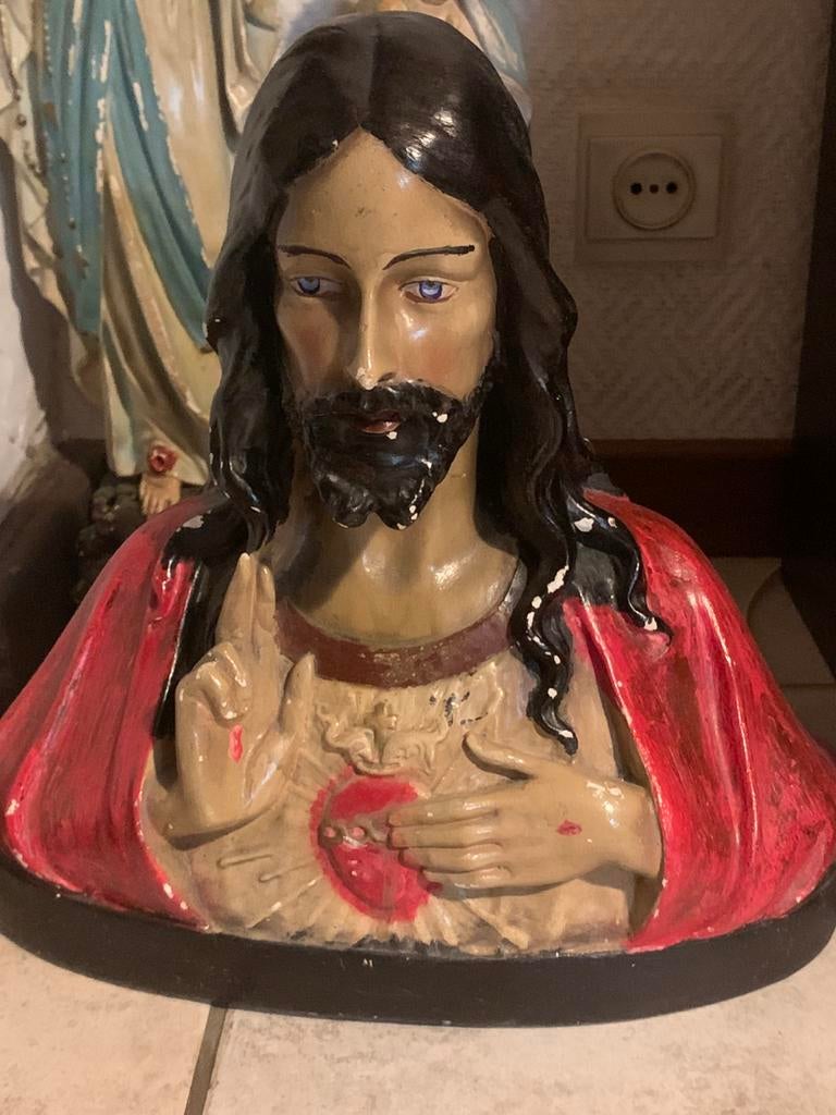 Borstbeeld heilig hart Jezus Artes, Antiek en Kunst, Ophalen