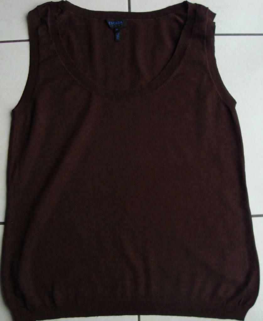 Mouwloos truitje, pull van Escada.  -  M, Kleding | Dames, Truien en Vesten, Zo goed als nieuw, Maat 38/40 (M), Bruin, Verzenden