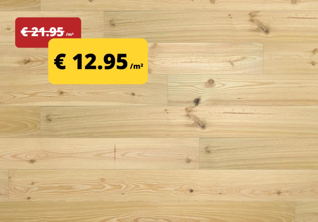 Grenen parket voor € 12.95 /m² - STOCKVERKOOP, Doe-het-zelf en Bouw, Vloerdelen en Plavuizen, Nieuw, Parket, Hout, 150 cm of meer