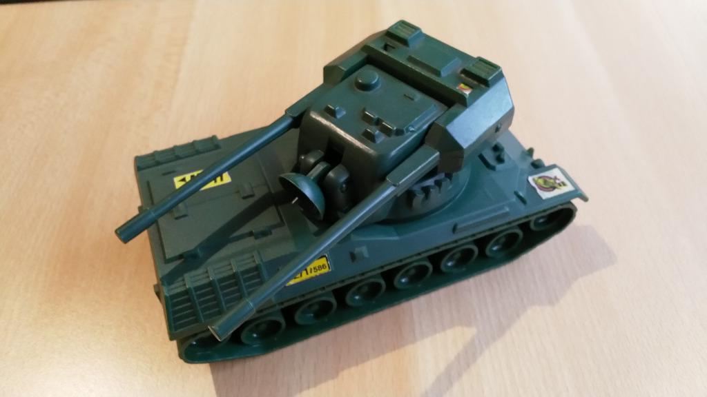 Vintage German Gepard Anti-Aircraft speelgoed tank, Verzamelen, Ophalen of Verzenden, Gebruikt