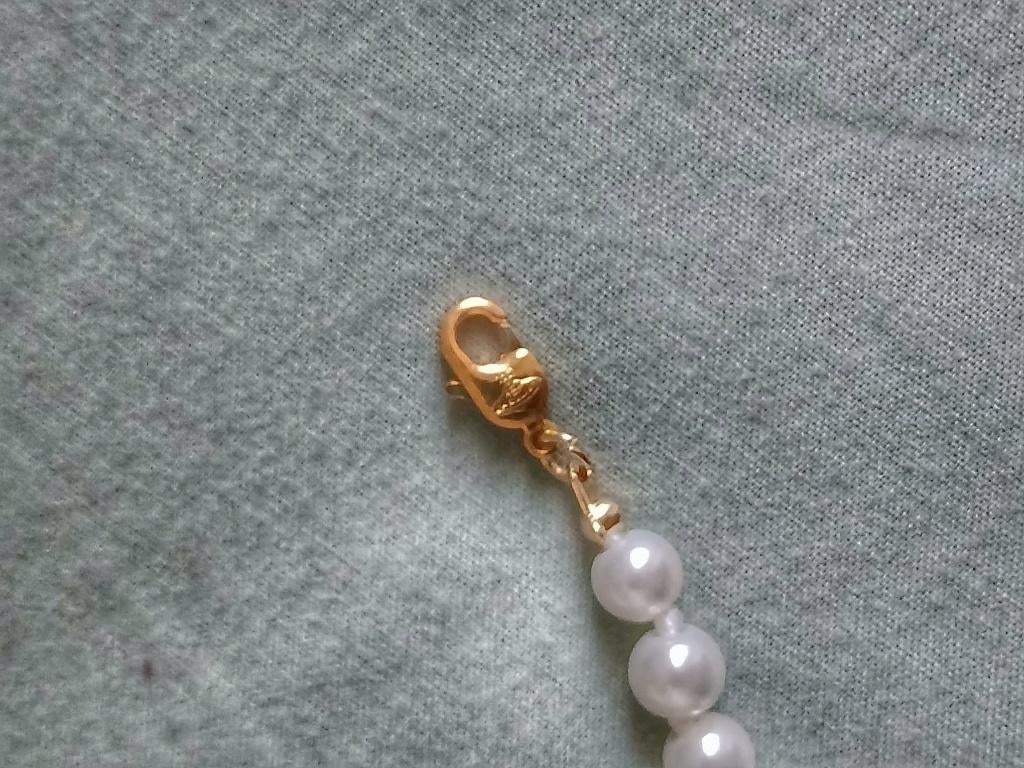 Collier vivienne westood perle or, Enlèvement ou Envoi, Comme neuf, Or, Or