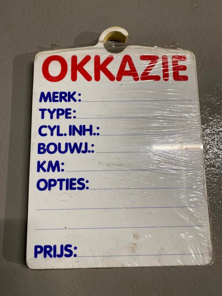 19 verkoopsborden okkazie kunststof, Ophalen