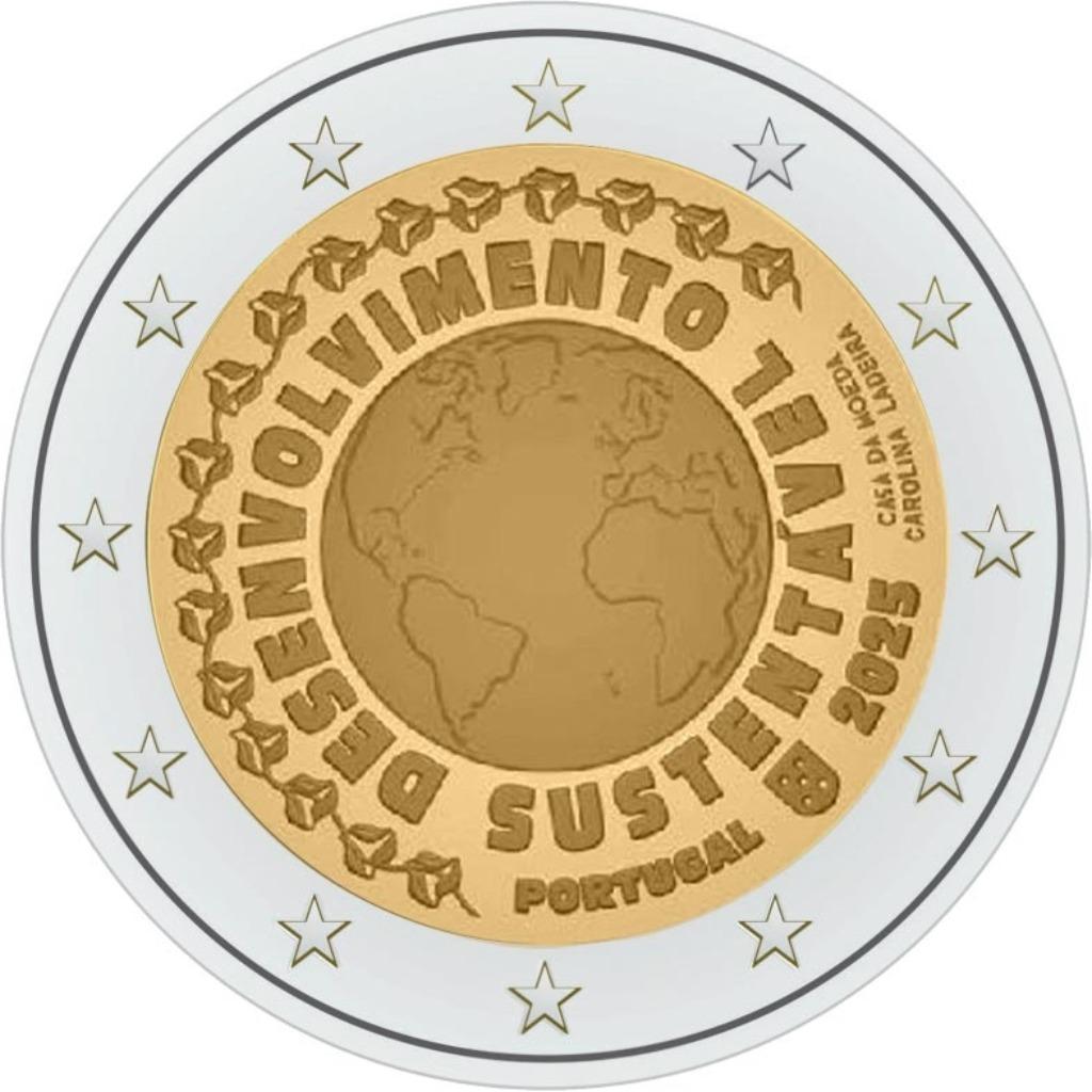 Portugal 2025 - 2 euromunt - Duurzame ontwikkeling - UNC, Postzegels en Munten, Munten | Europa | Euromunten, Ophalen of Verzenden