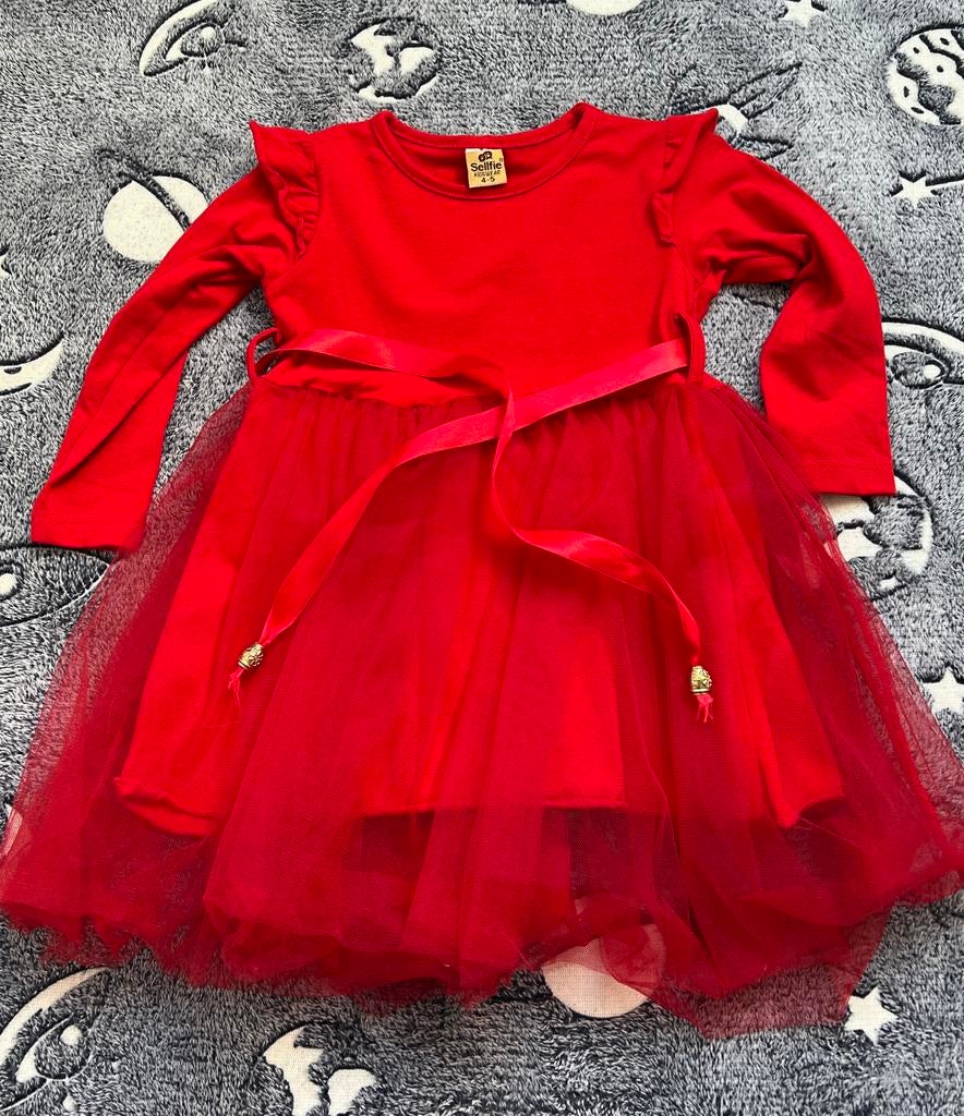 Nieuwe feestjurk voor meisjes – prachtig rood!, Meisje, Ophalen of Verzenden, Zo goed als nieuw, Jurk of Rok