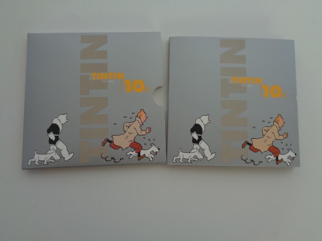 Collection 10 Euro, Tintin, 75e anniversaire, 2004 Belgique,, Ophalen of Verzenden