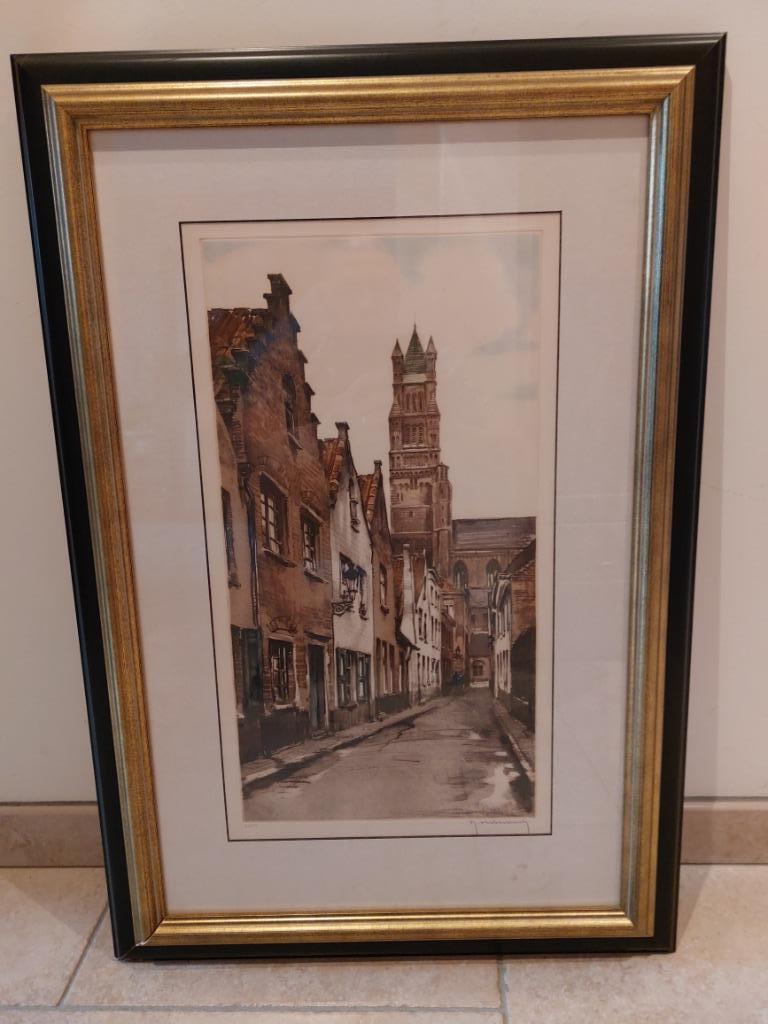 Schilderij Roger Hebbelinck - Brugge, Antiek en Kunst, Ophalen