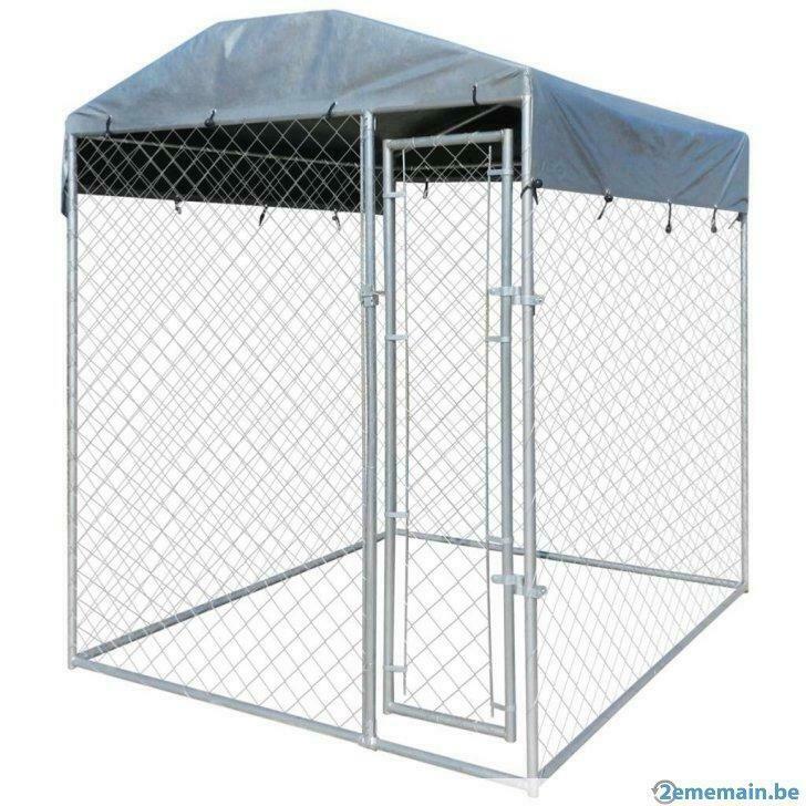 Chenil 4m² + toit enclos chien XXL GALVA parc chien NEUF, Envoi, Neuf