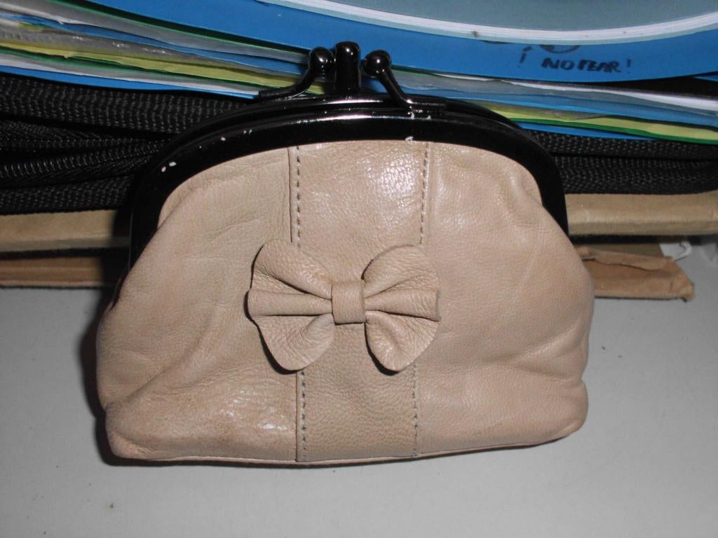 Portemonnee, Beige, Nieuw, Met knipsluiting, Ophalen