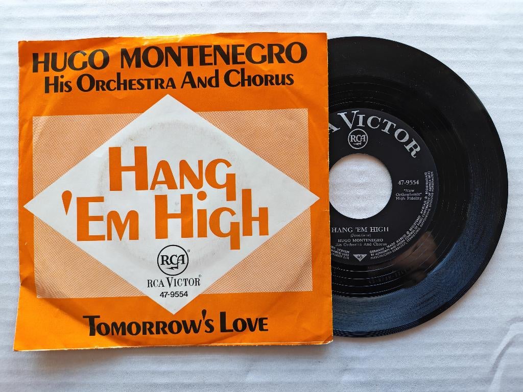HUGO MONTENEGRO Orchestra - Hang 'em high (45t), Enlèvement ou Envoi, Comme neuf, Musique de films et Bande son