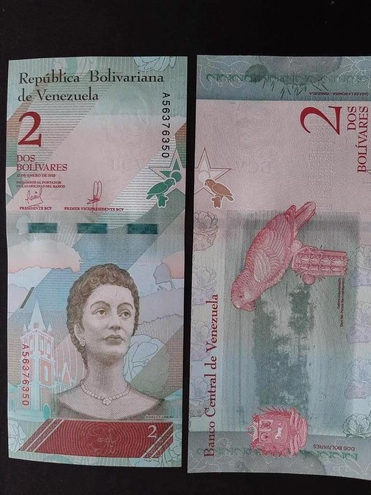 Venezuela : 10 billets 2 Bolivares 2018 NEUF, Timbres & Monnaies, Billets de banque | Océanie, Envoi, Série