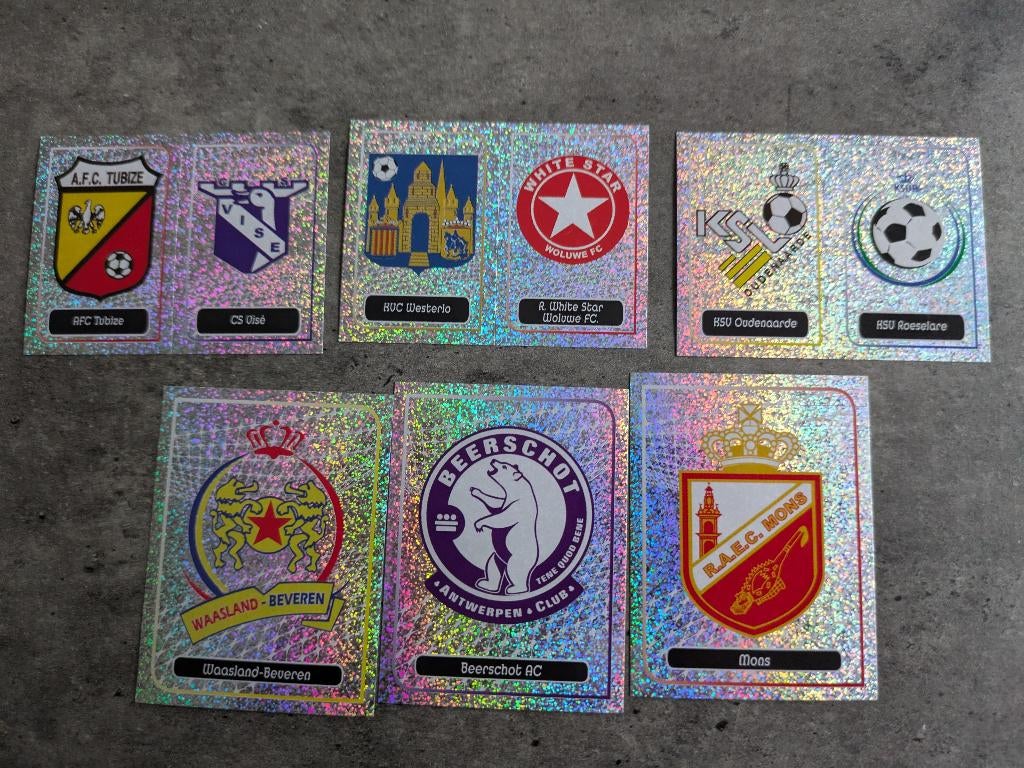 PANINI FOOTBALL 2013 Lot de 6 emblèmes/badges de foot rares, Envoi, Neuf