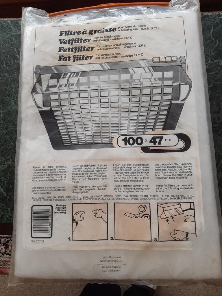 Vetfilter voor keuken afzuigkap, Ophalen of Verzenden, Nieuw