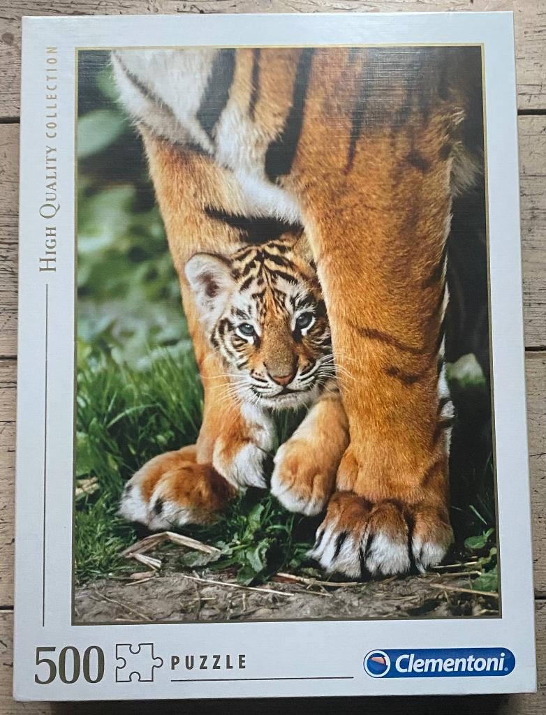 Puzzel "Bengaalse tijger" (500 stuks) van Clementoni, Ophalen of Verzenden, Gebruikt