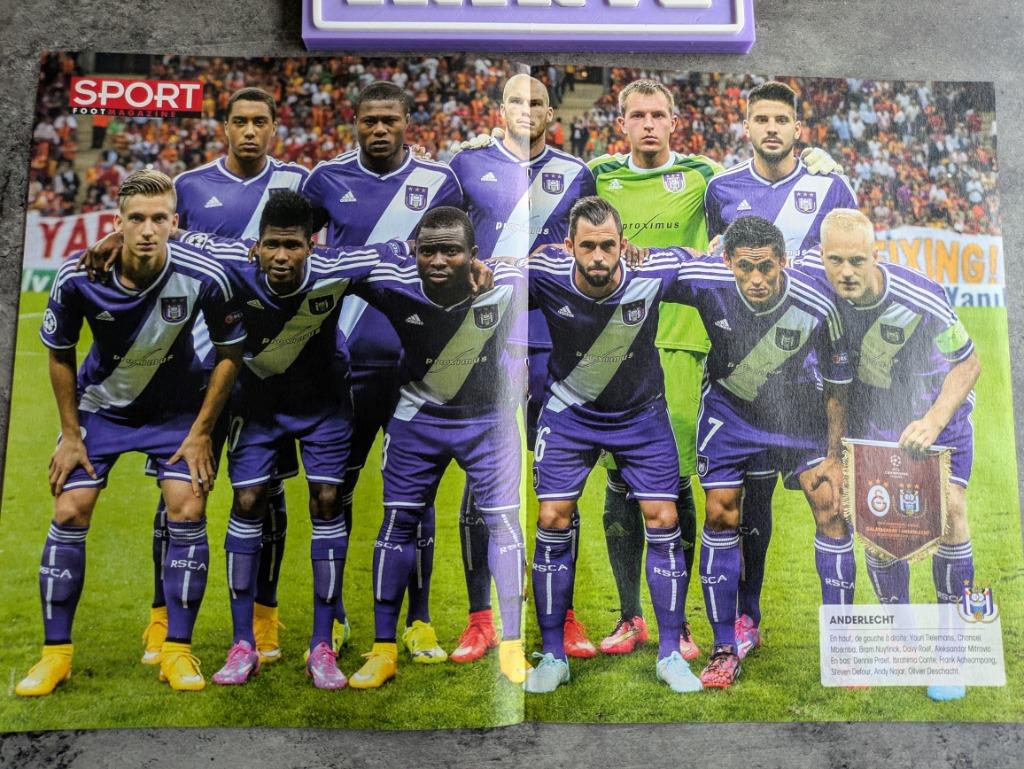 AFFICHE DE L'ÉQUIPE DE FOOTBALL 2014 DU RSC D'ANDERLECHT, Envoi