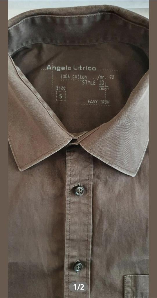 Chemise brune homme taille S, Enlèvement, Comme neuf