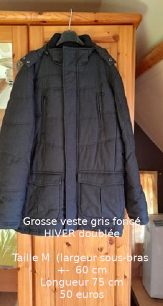 Grote heren winterjas Maat M grijs, Kleding | Heren, Jassen | Winter, Zo goed als nieuw, Maat 48/50 (M), Grijs, Ophalen of Verzenden