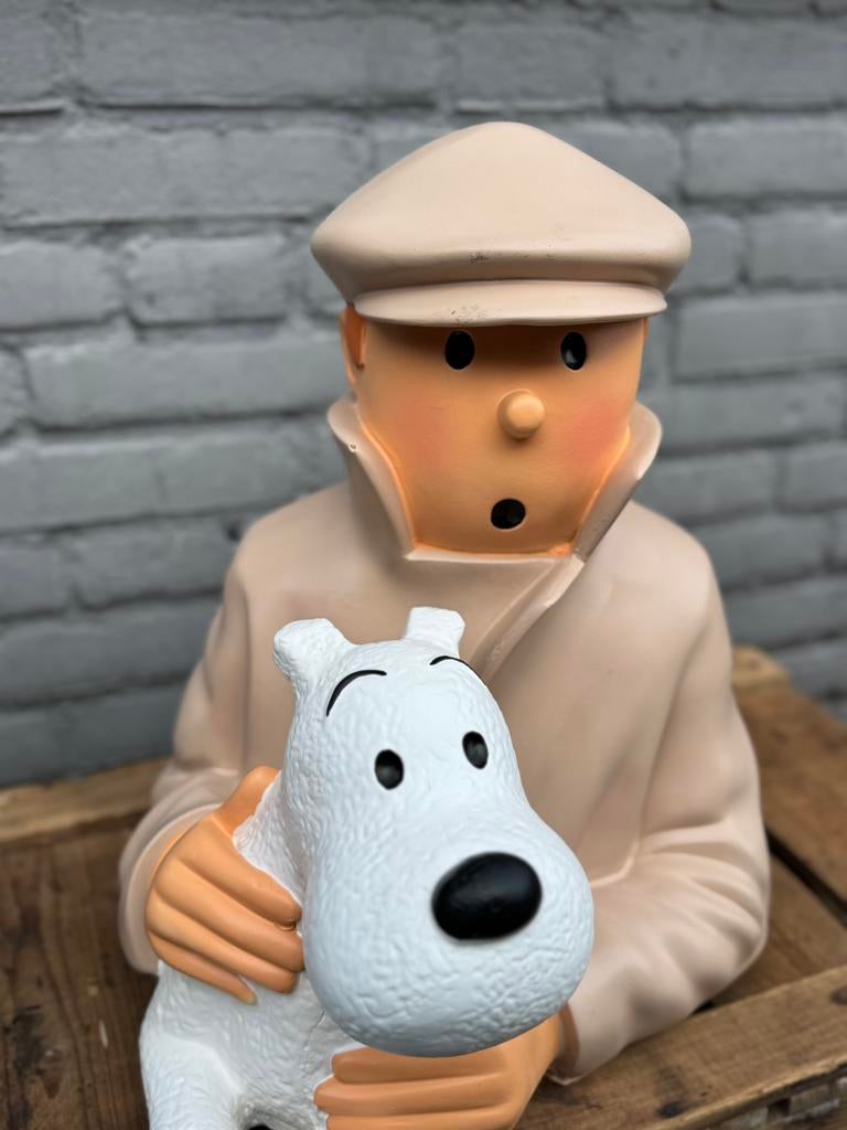 Bobby en Kuifje Buste Beeld, Ophalen, Gebruikt, Dier