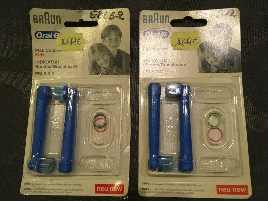 4 nieuwe opzetborsteltjes / Braun - Oral-B, Enlèvement ou Envoi, Neuf, Brosse à dents